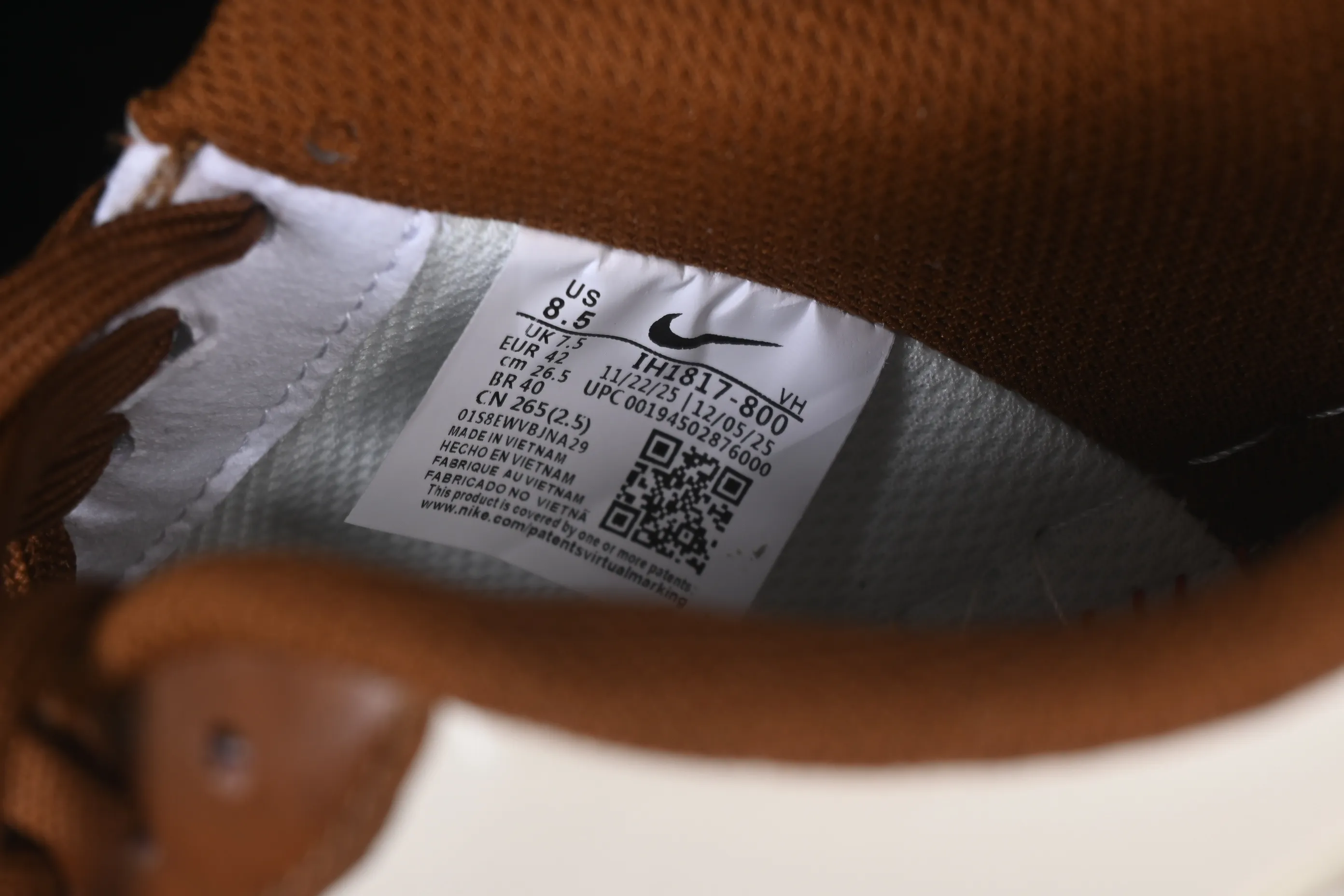 All categories Nk Air Force 1 Air Force series Nk Air Force 1 Low Air Force low top Nike Air Force 1'07 Low joint milk white coffee brown Air Force 1 low top casual sneakers IH1817-800